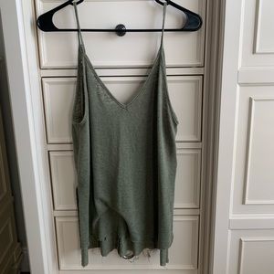 Urban Outfitters Olive V-Neck